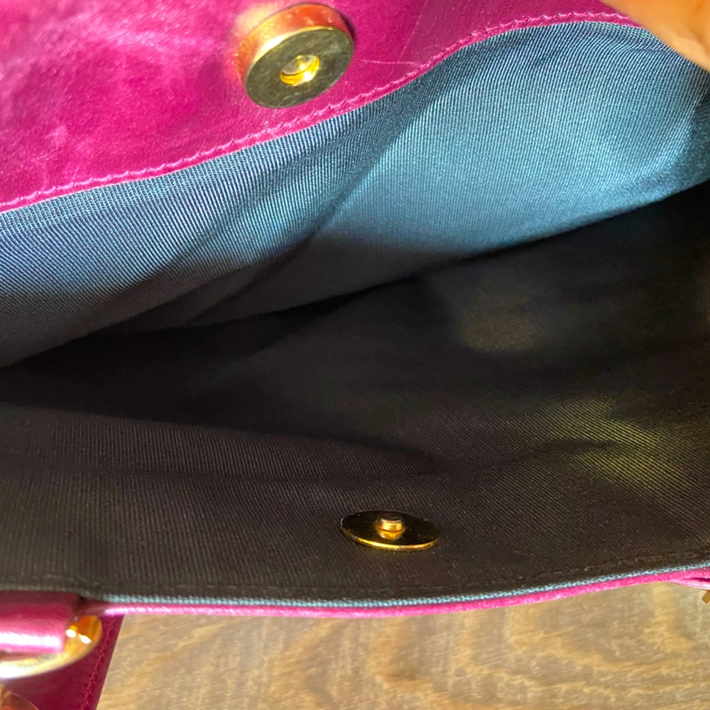 Vintage 1970 Loris Azzaro Paris Purse Burgundy Genuine Leather Shoulder Bag EUC - Picture 11 of 16